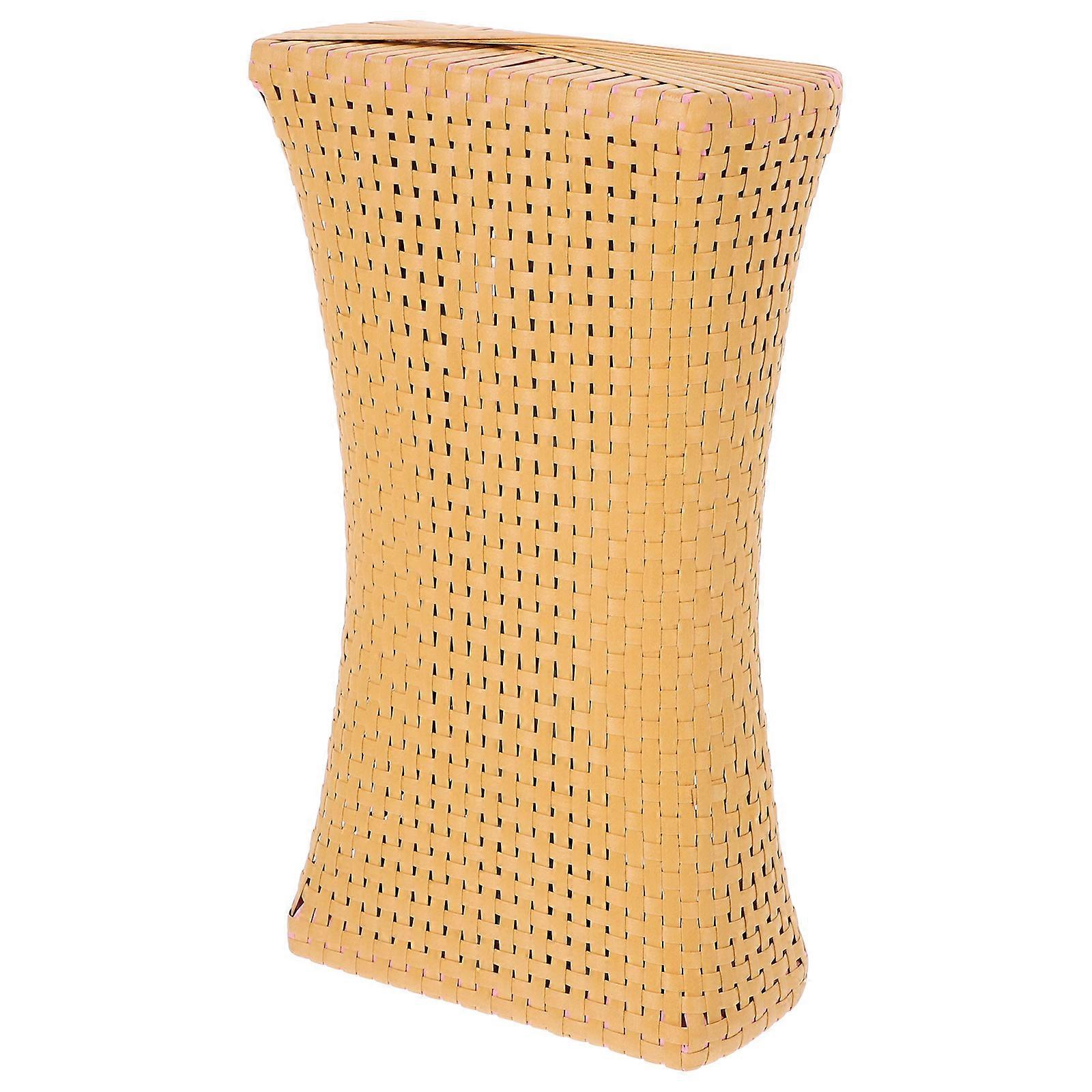 Imitation Rattan Pillow Neck Rest Pillow for Protection Use 3Pcs Breathable Khaki