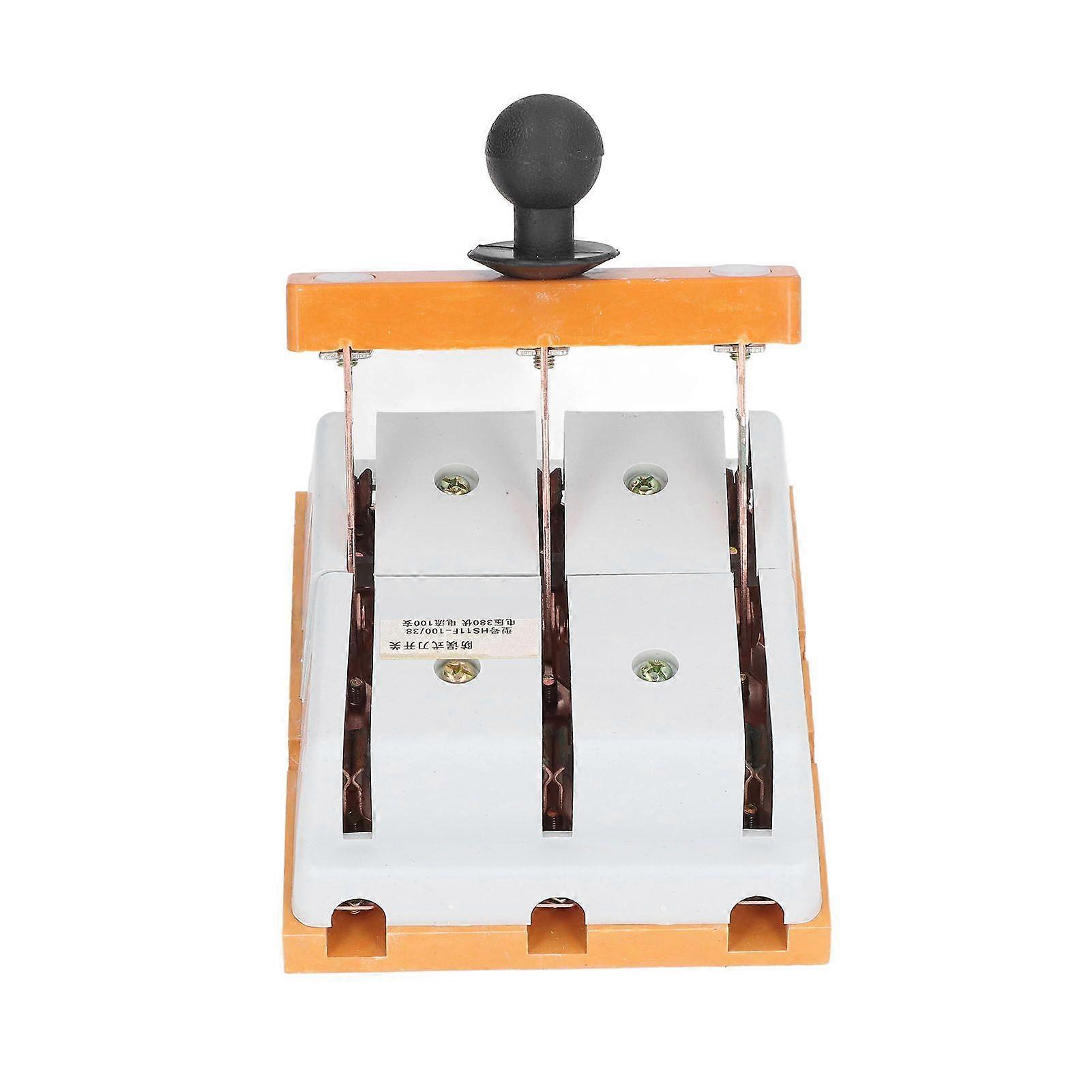 380V 100A Knife Switch 3 Pole Double Throw Knife Switch Flame Retardant Electrical Switch