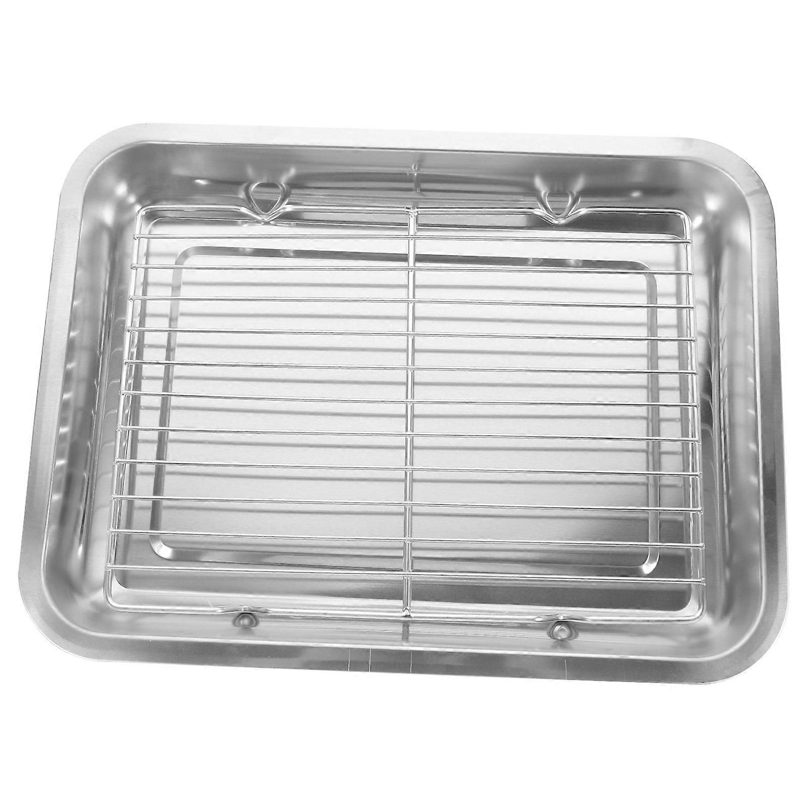 Stainless Steel Food Tray for Storage 1Set of Double Layer Snack Platter