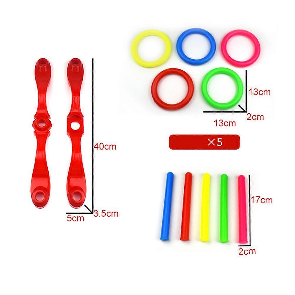 Throwing Ring Toss Toys Circle Game for Kids with 5 Rings Parts