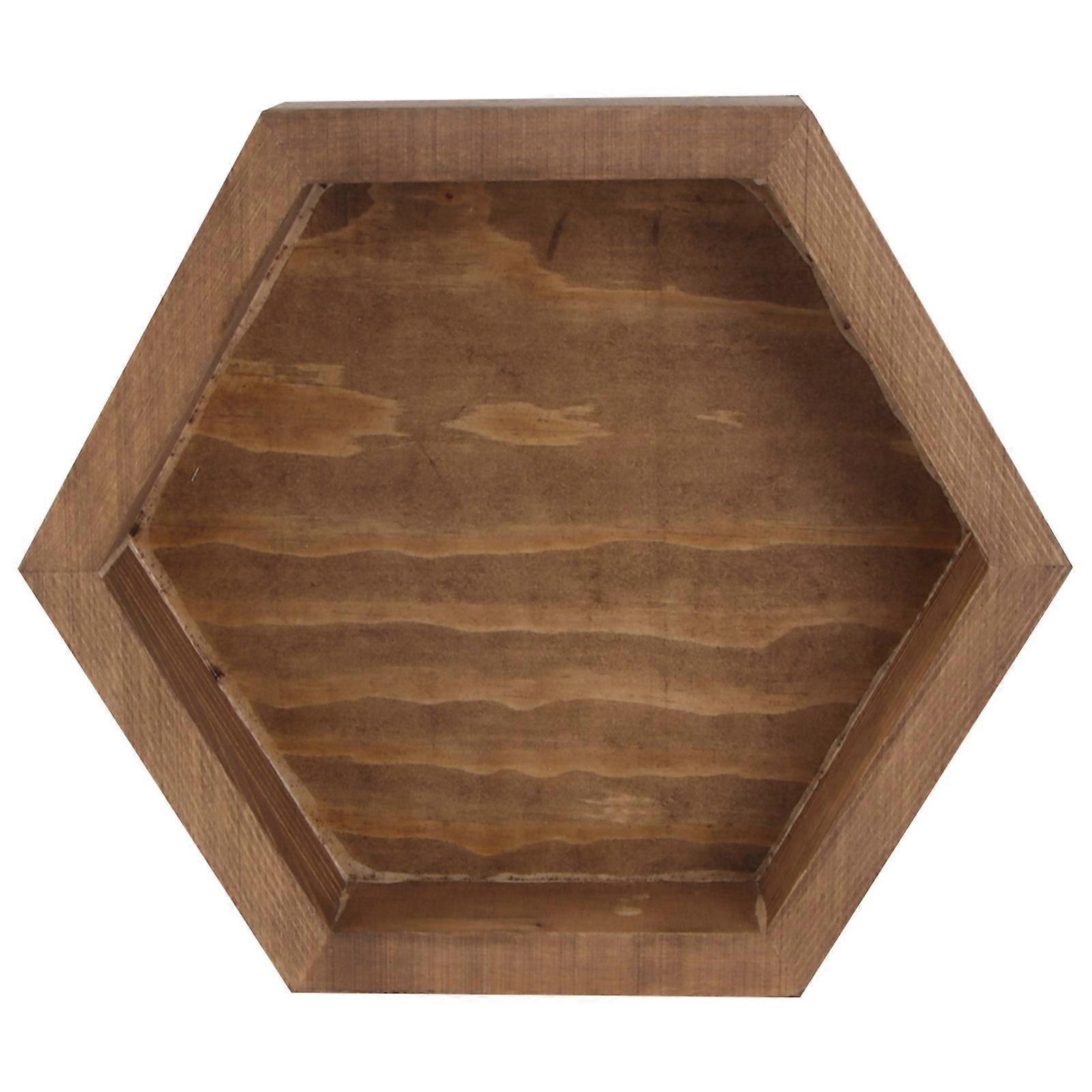 Wooden Hexagonal Tray for Storage Use 1Pcs Coffee Household Tray