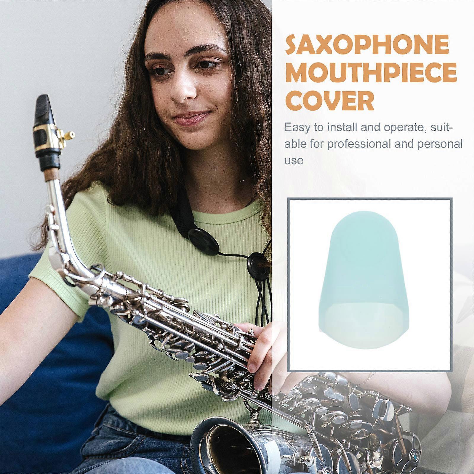 Protecteur de saxophone Couvercle d’embout buccal pour la protection Design léger bleu ciel