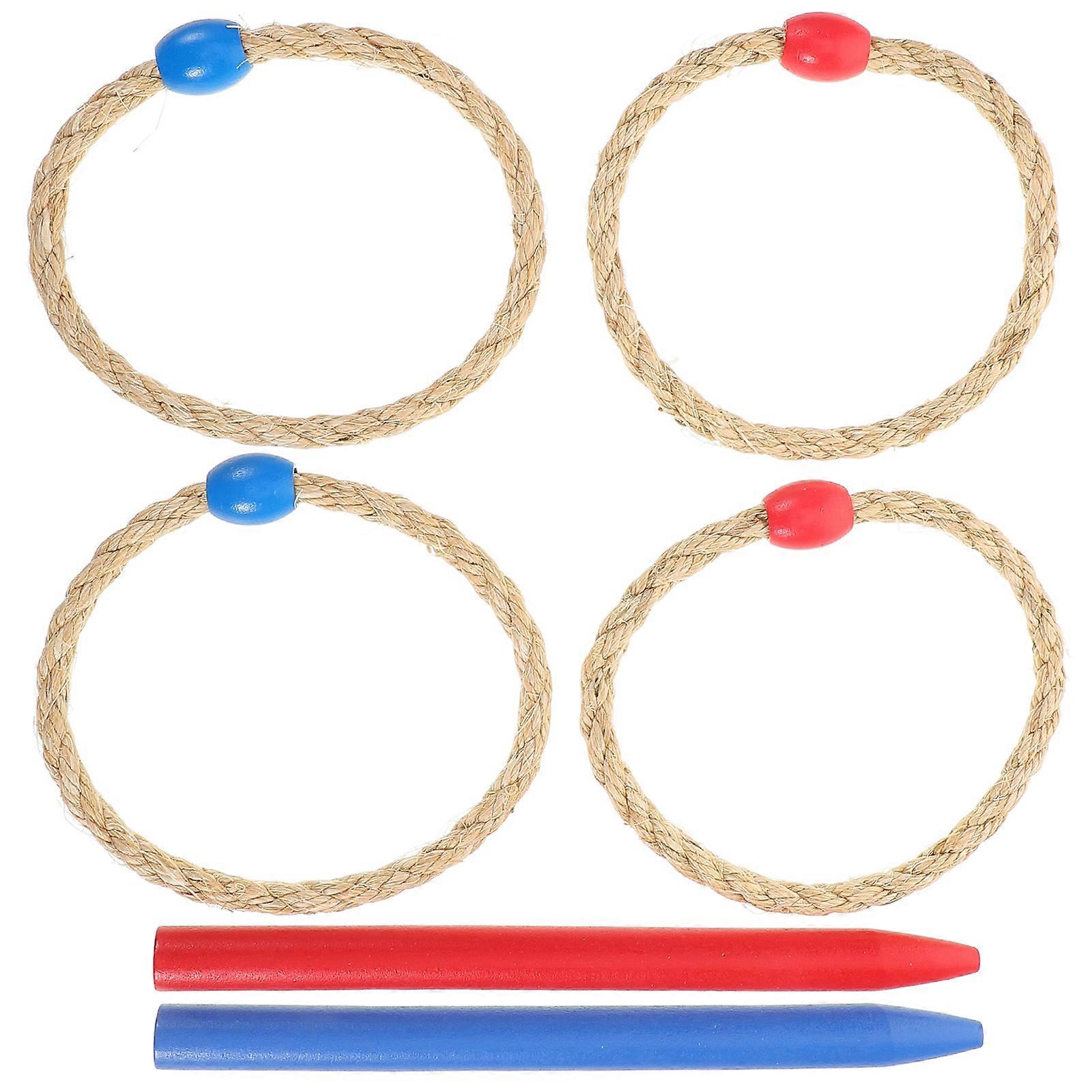 Outdoor Ring Toss Game for Kids with Rope Rings 5Sets for Family Fun