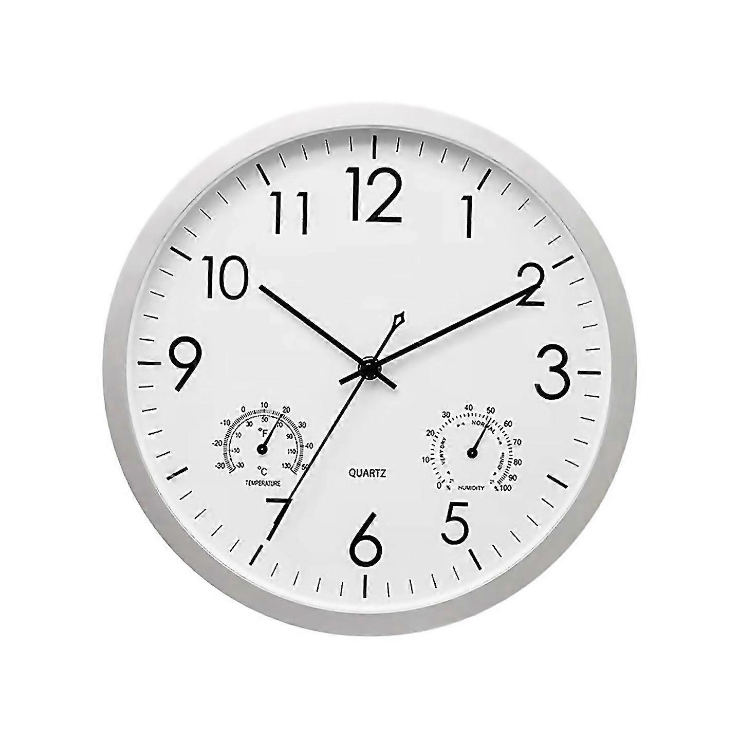 For Decorative Clock With Thermometer And Hygrometer Large Wall Clock