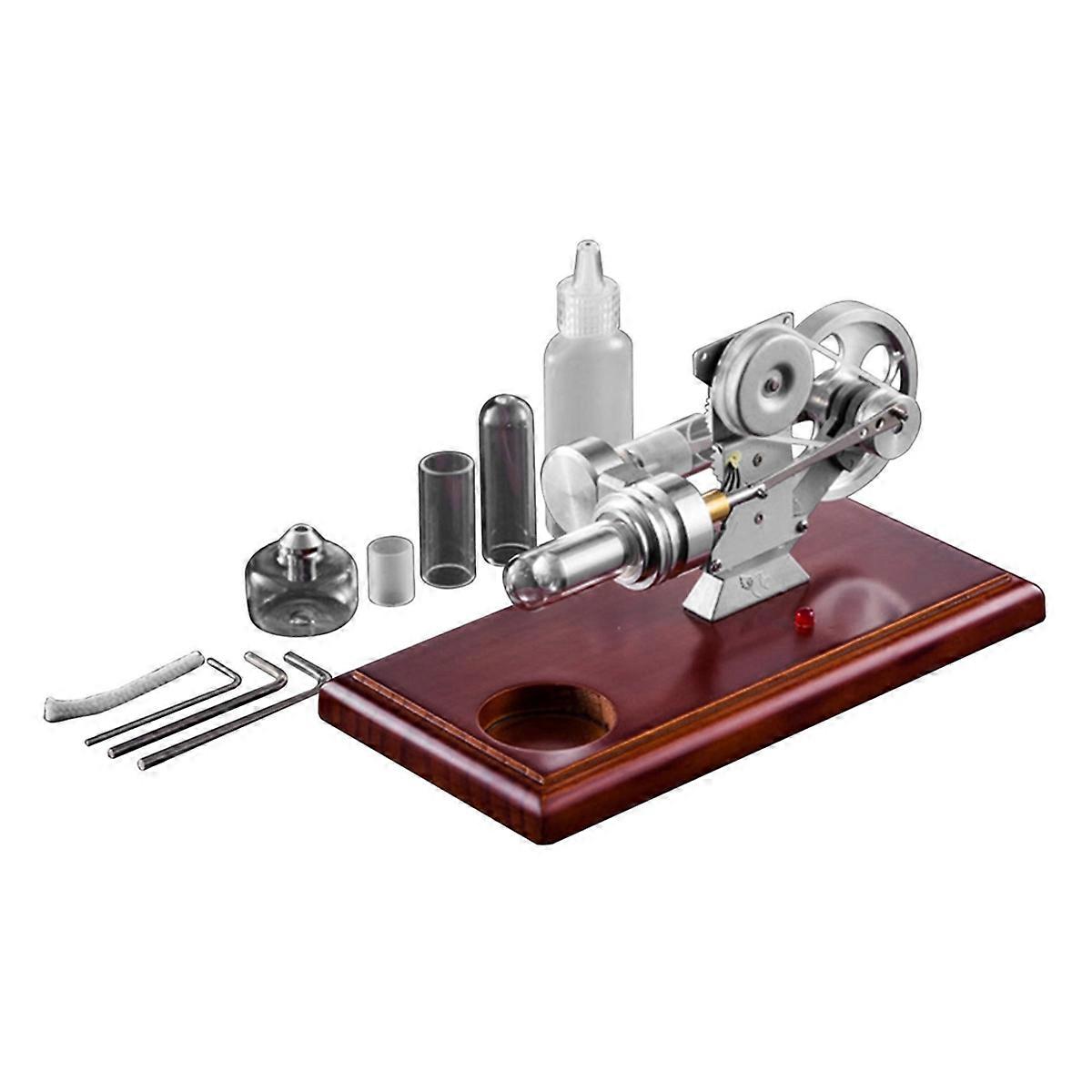 Retro Style Hot Air Stirling Engine Motor Model Flywheel Design