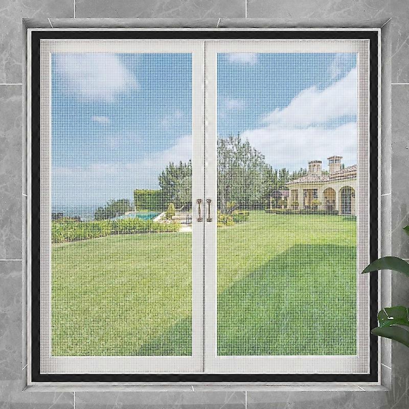 1 Self-Adhesive Window Screen, Multi-Color, Insect-Resistant, Ventilated, Dustproof, Washable, Reusable, Easy to Install