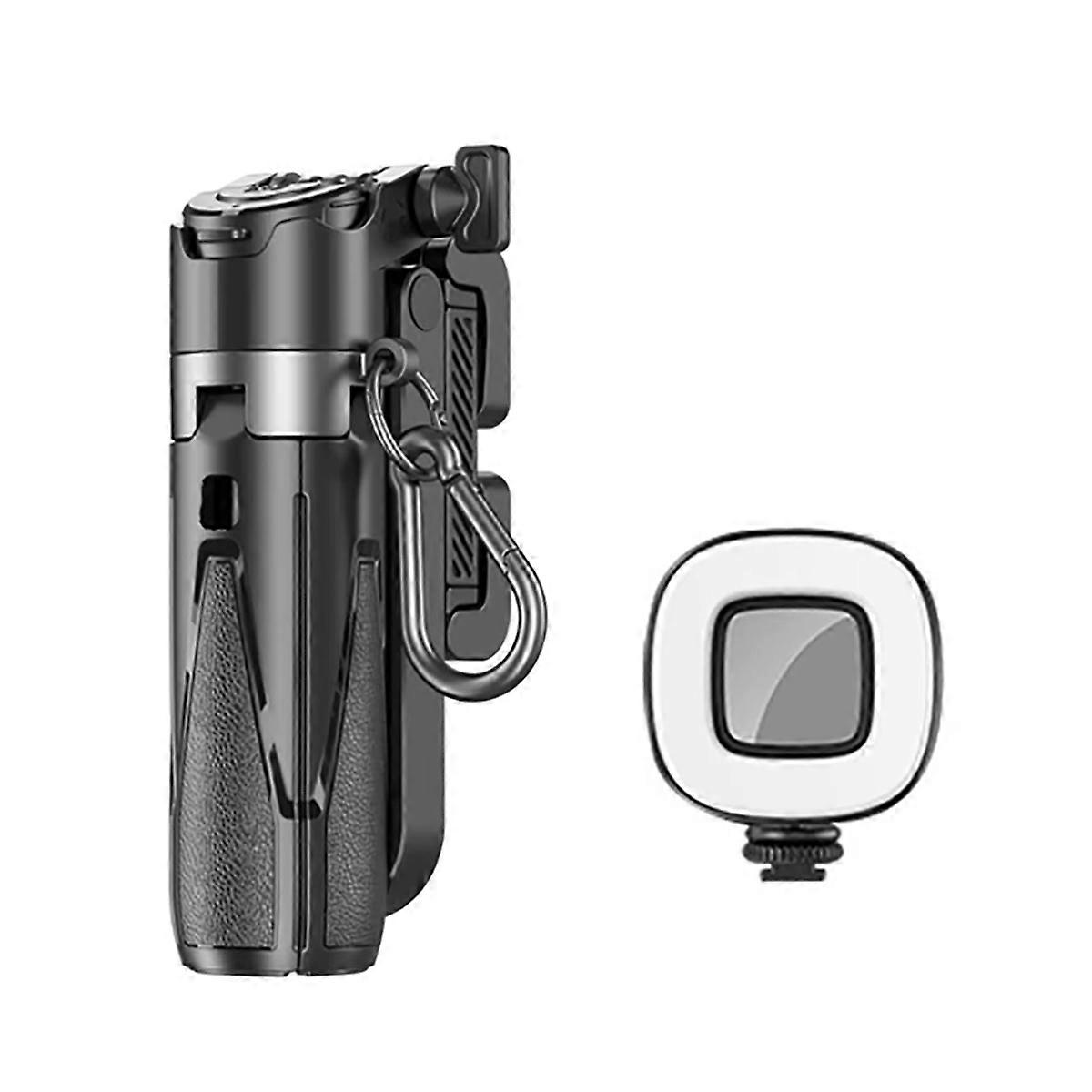 P15 Mini Selfie Stick Tripod, Extendable Grip Phone Tripod with Detachable Remote for Vlog Photography with 1 Light