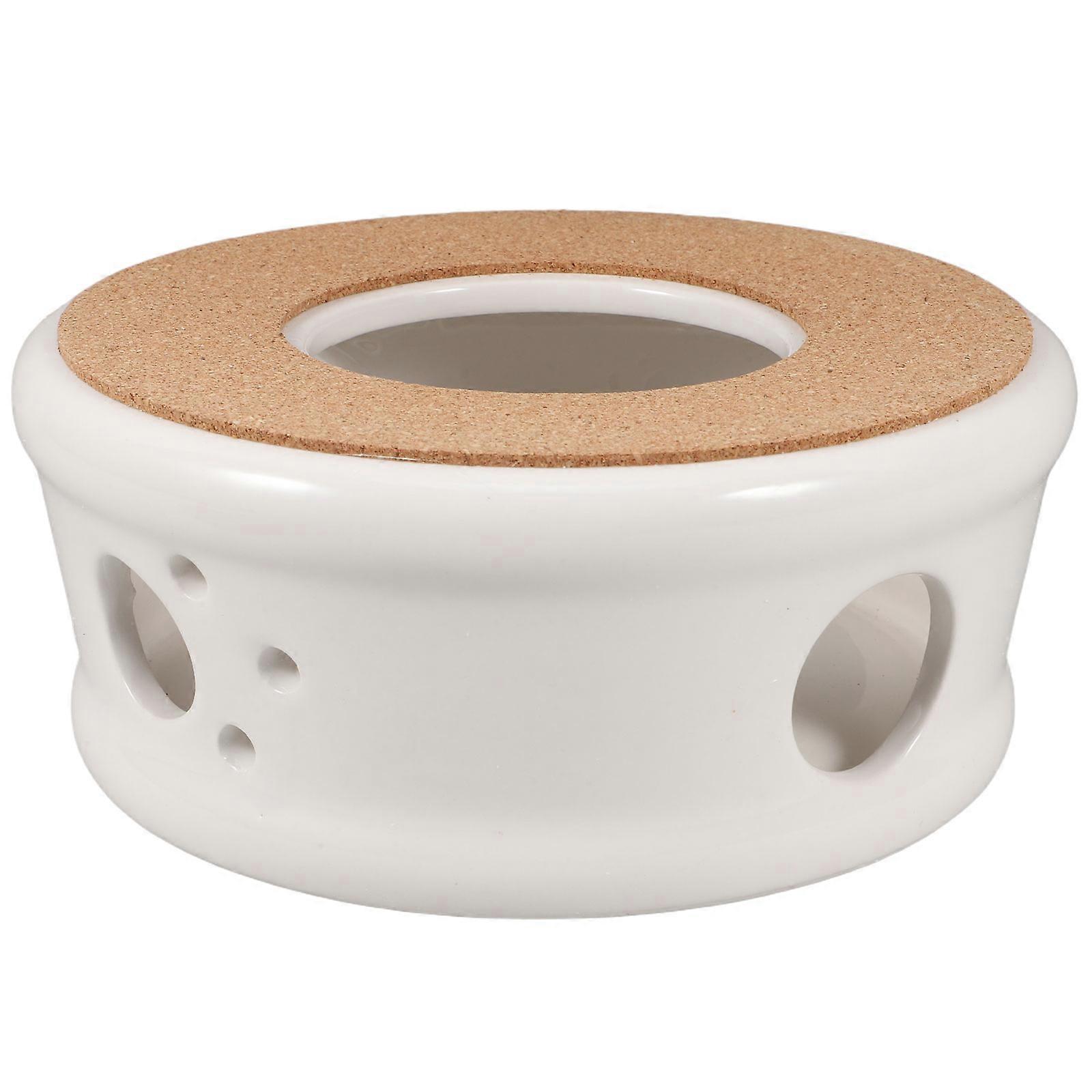 2Pcs Ceramic Teapot Warmer for Tea Light Heater with Portable Design