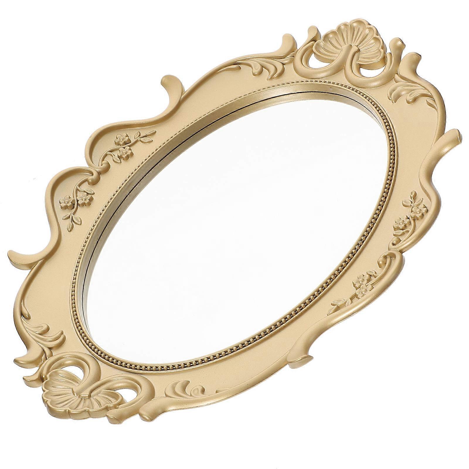 Vintage Decorative Mirror Tray for Makeup Organizer 5Pcs Set