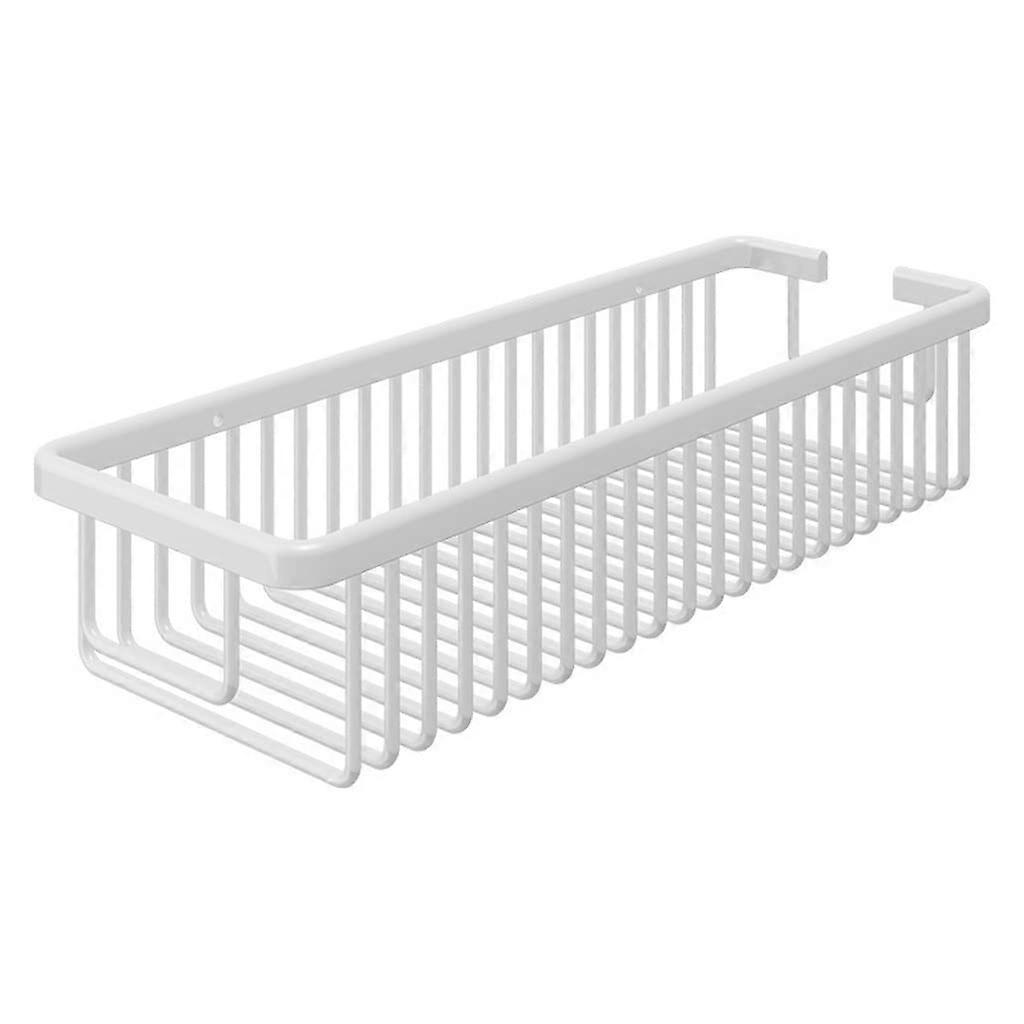 Bathroom Shelf Aluminum Perforated Wall Hanging Net Basket White 50cm Storage Shelf For Toilet Shower Gel Organizer