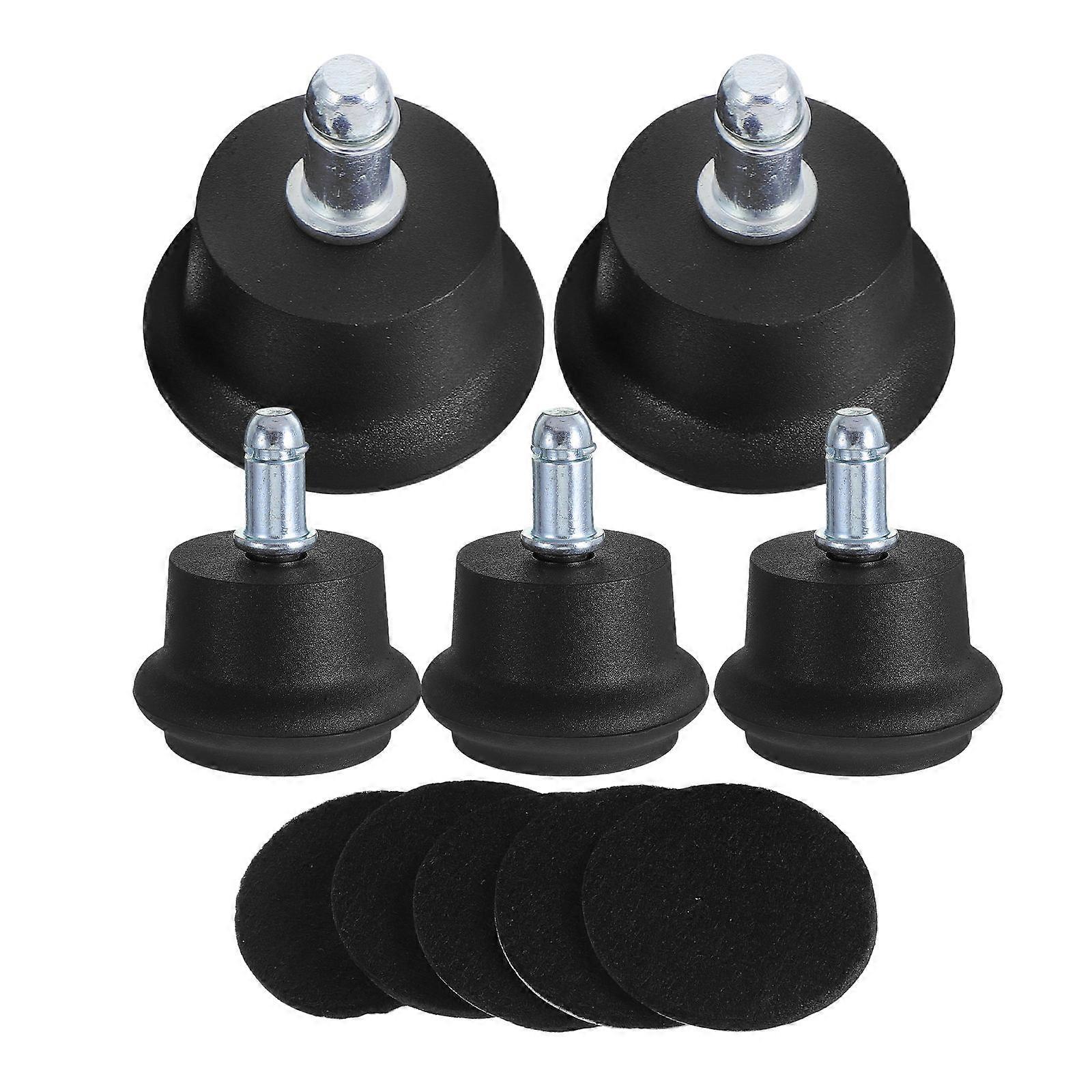 Caster Replacement Wheels for Computer Chair Versatile Office Use 15 Pcs Easy Installation Rectangular Black