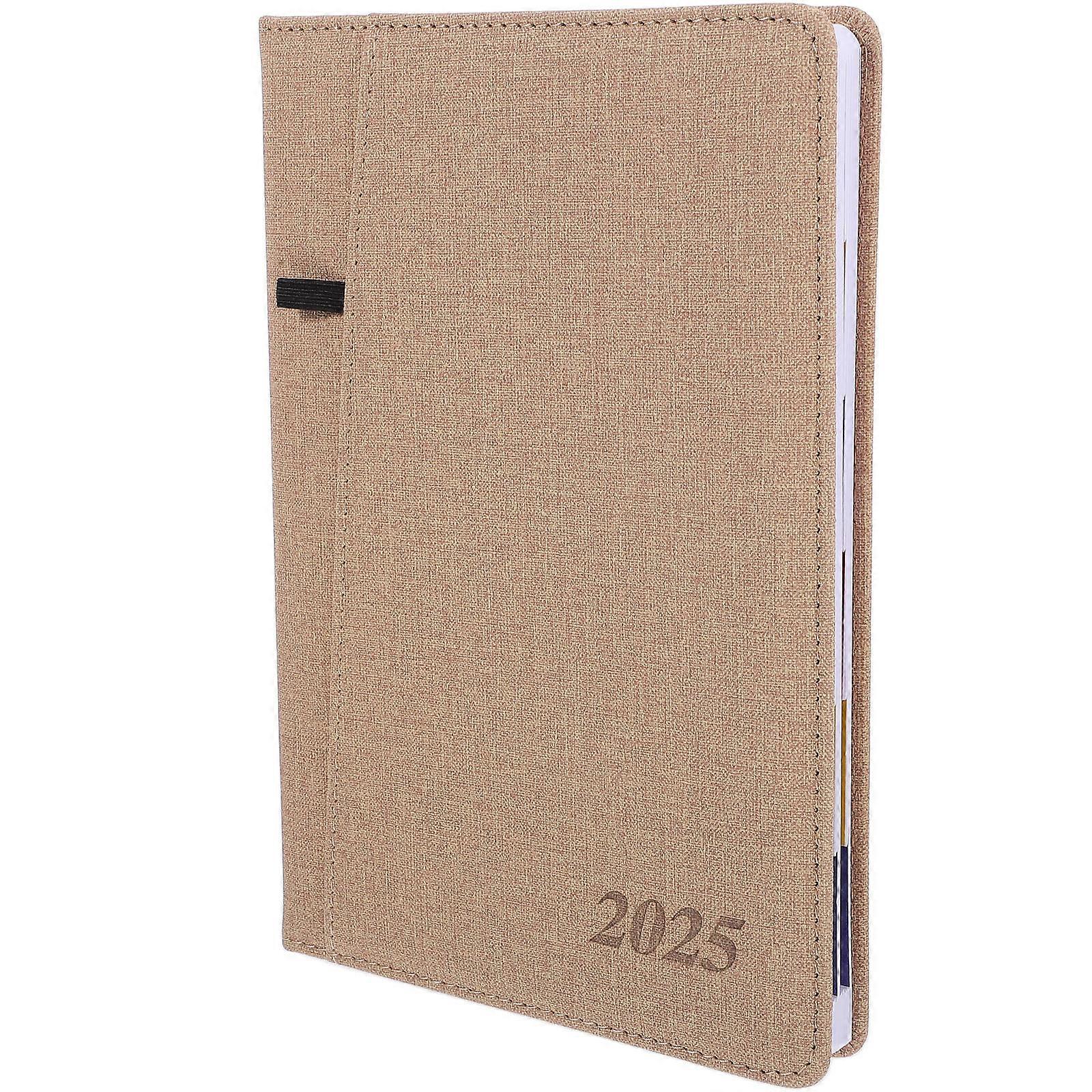 Classic Minimalist Daily Planner Organizer A5 Size For Students Office Staffs Beige Color Scheduling 1Set