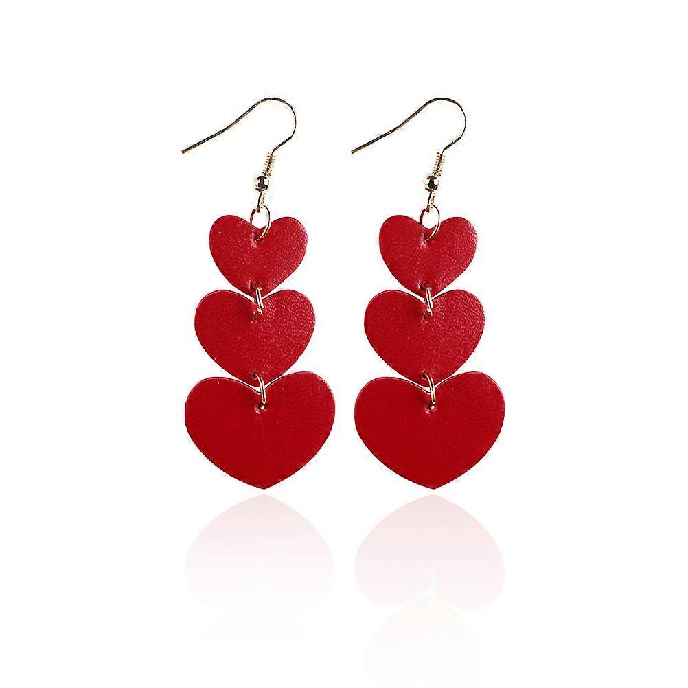 Stylish Heart-shaped Ear Dangler For Moms In Assorted Color Suited For Engagements With Anti-rust Feature 4 Pairs