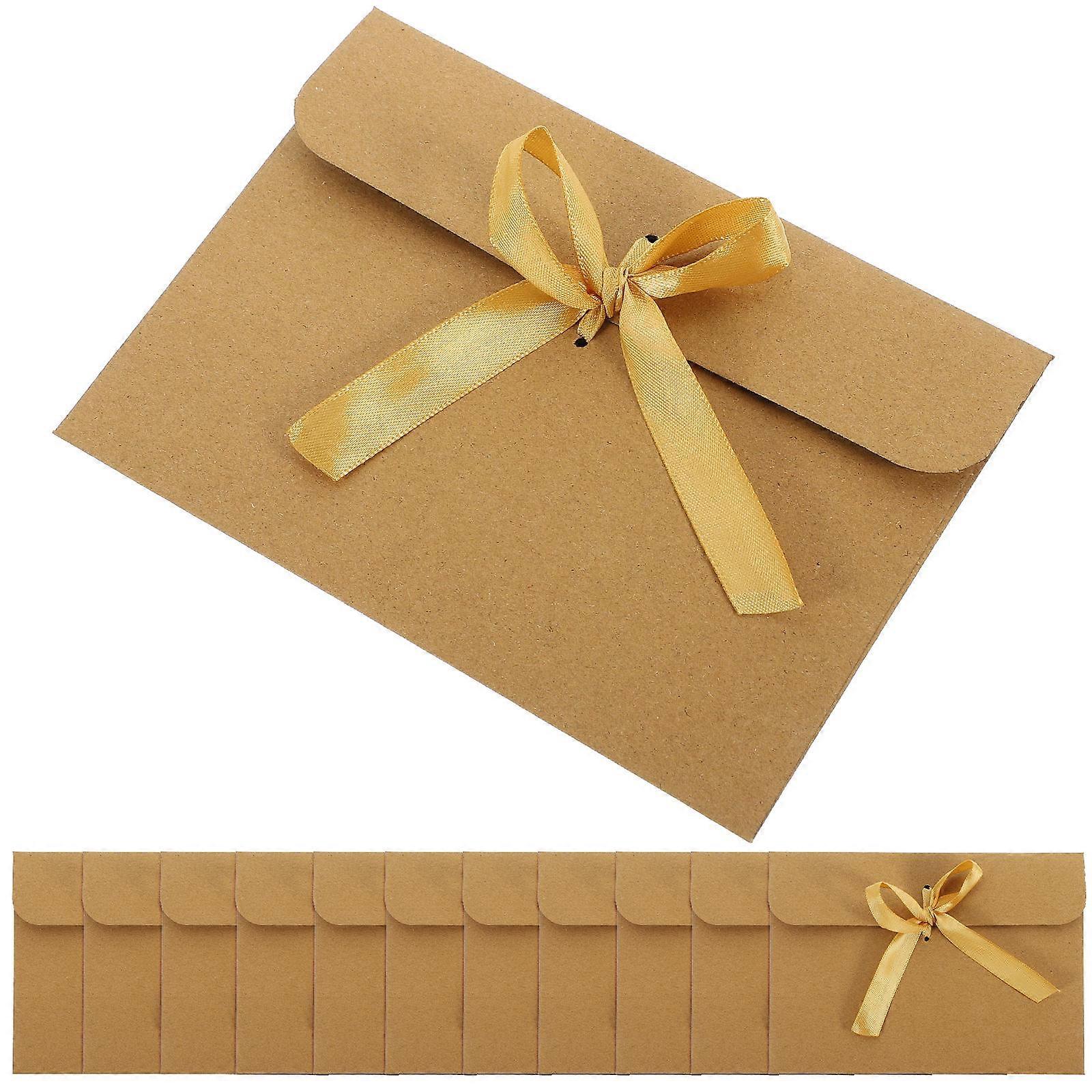 Vintage Kraft Paper Envelopes 100 Pcs Greeting Card Holders For Gifting Office Use Rectangular With Privacy Protection