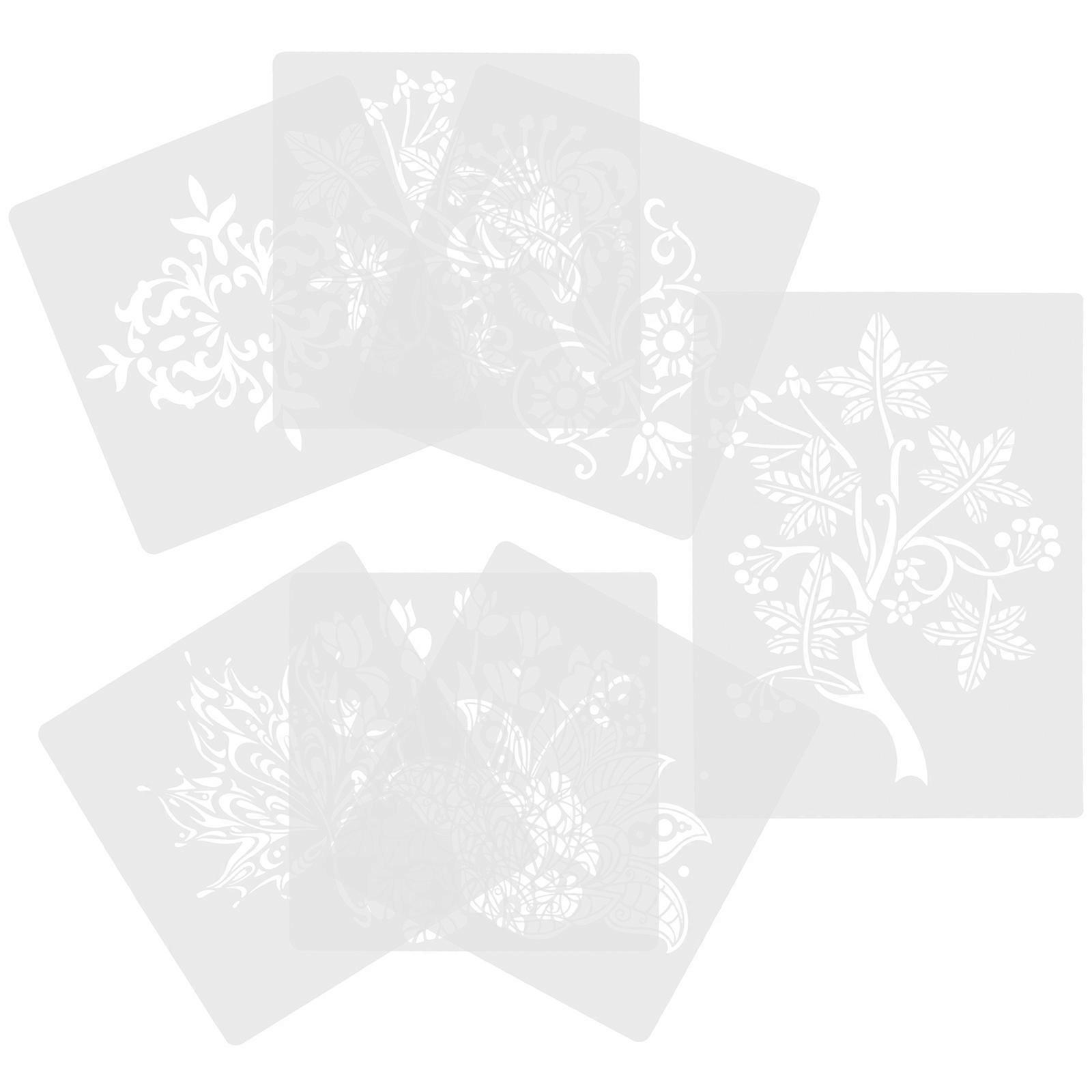 Square Painting Stencils 21 Pcs Stencil Design Templates Ideal For Art Creation And Skill Development