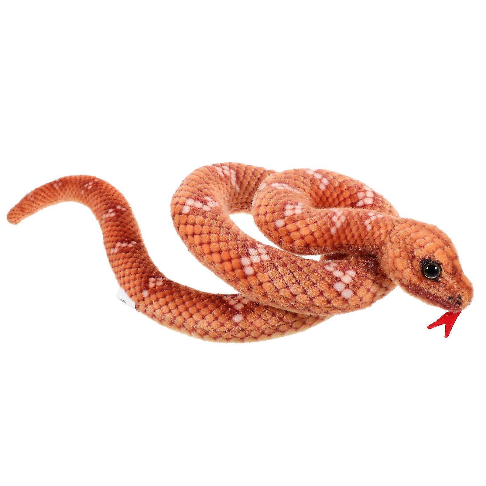 Simulation Stuffed Snake Toy for Playing 3Pcs Brown Fake Snake Model