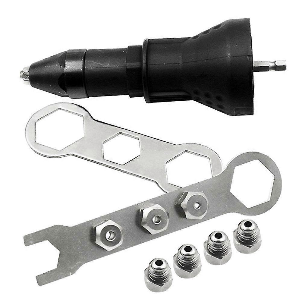 Electric Drill Rivet Adaptor for Cordless Drill Repair Use Black Insert Nut Tool