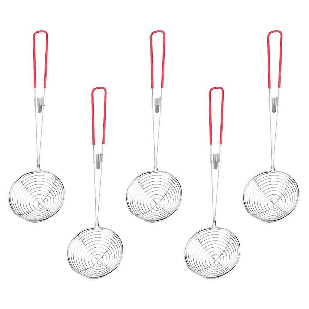 Stainless Steel Colanders Strainer Spoons Multipurpose Kitchen Tools Daily Use 5Set