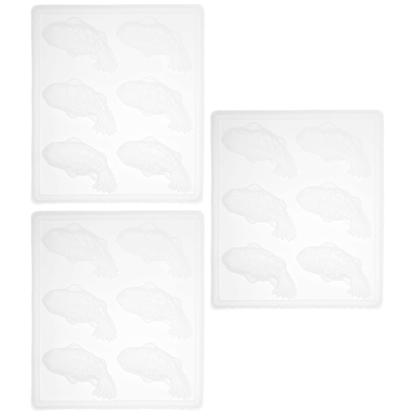 Fondant Chocolate DIY Mold PP 3Pcs White Kitchen Supply for Uniform Baking
