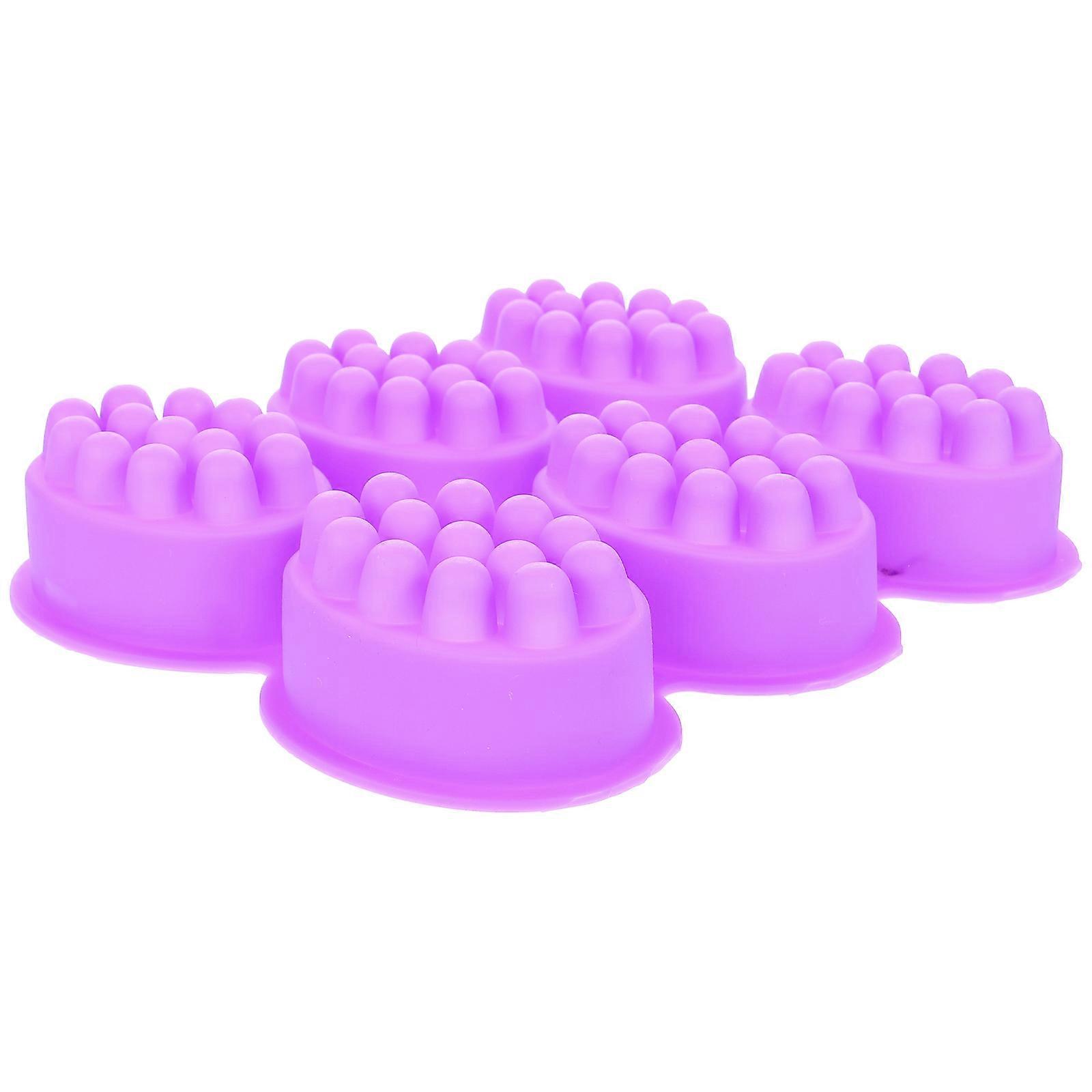 Oval Silicone Soap Mold for Massage Use with 4Pcs DIY Handmade Soap