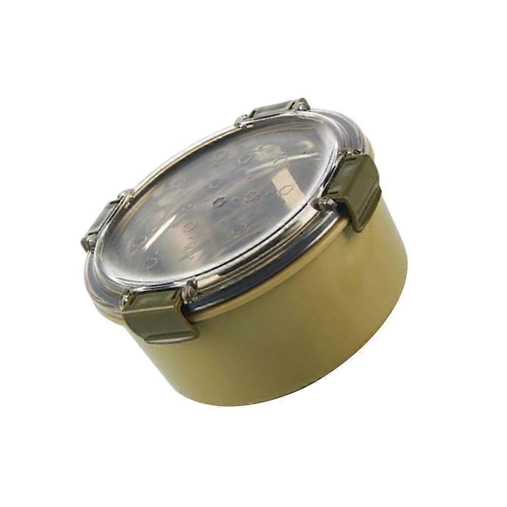 Reusable Lunch Box Stainless Steel Heat Insulation Crisper 1000ml Green for Home Office 1Pack