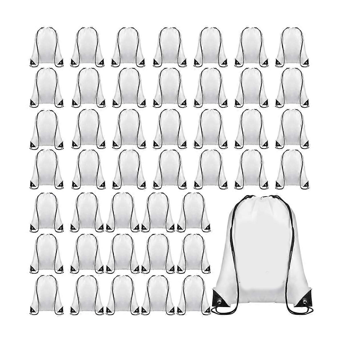 25 Pcs Sublimation Drawstring Bags Bulk White Blank