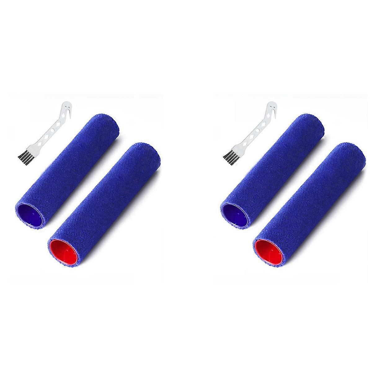 4X Roller Brush Replacement Parts for Wash G1 Floor Scrubber Machine Vacuum Attachments with Cleanin