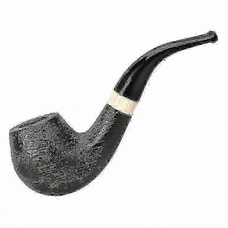 Handcrafted Wooden Tobacco Pipe with 9mm Filter, Elegant Design for Beginners, Includes Cloth Bag for Storage and Portability