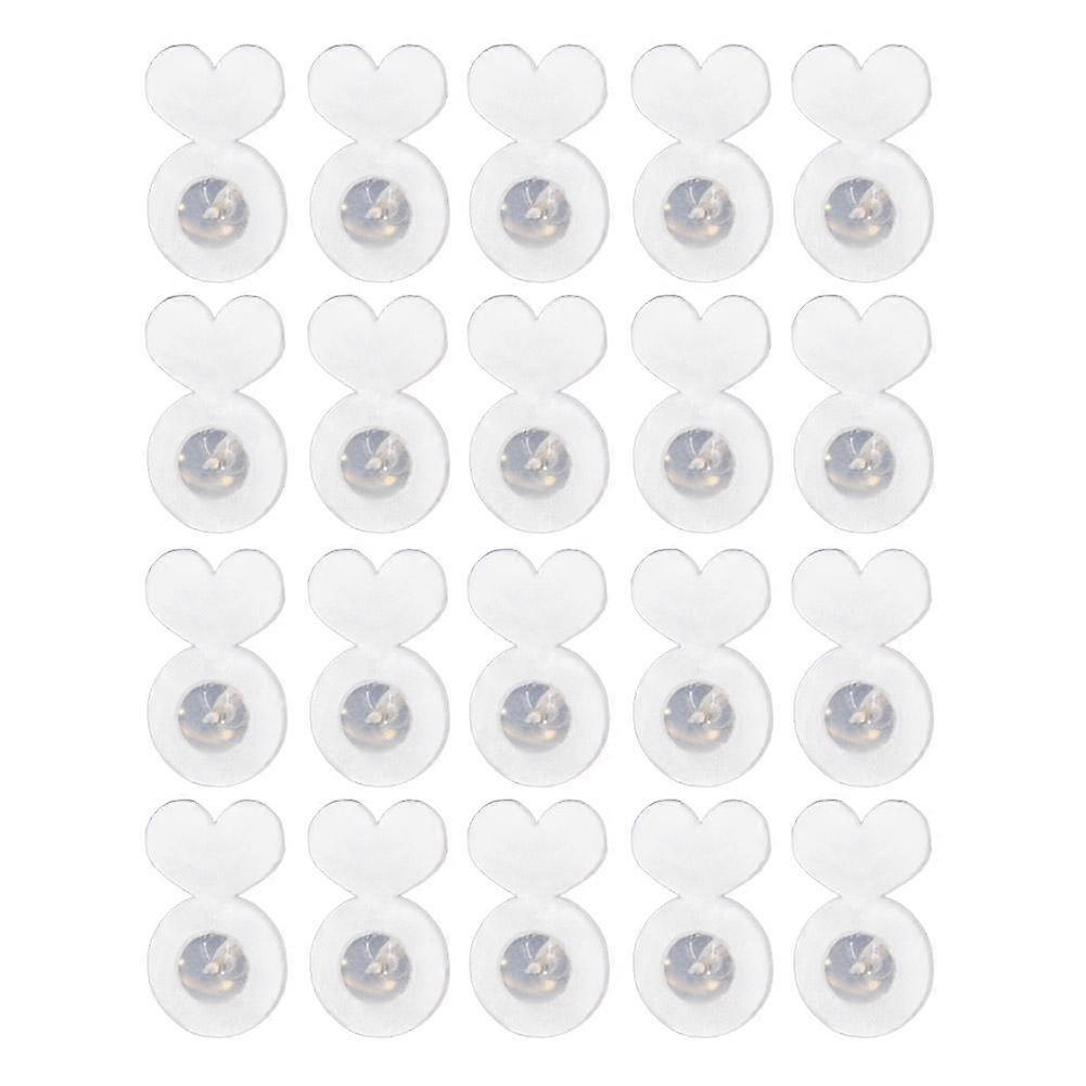Acrylic Ear Studs for Sensitive Ears 20-Piece Set with Secure Hamburger Backing Anti-Slip Design
