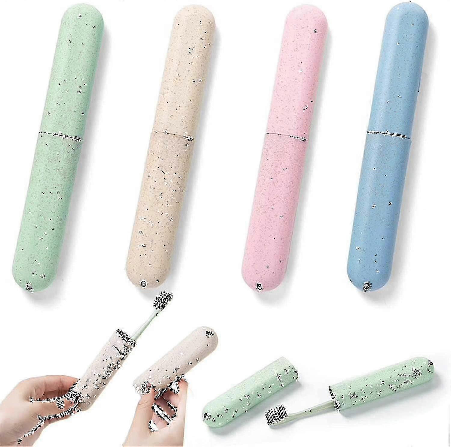 4 Pcs Travel Toothbrush Case, Portable Toothbrush Box