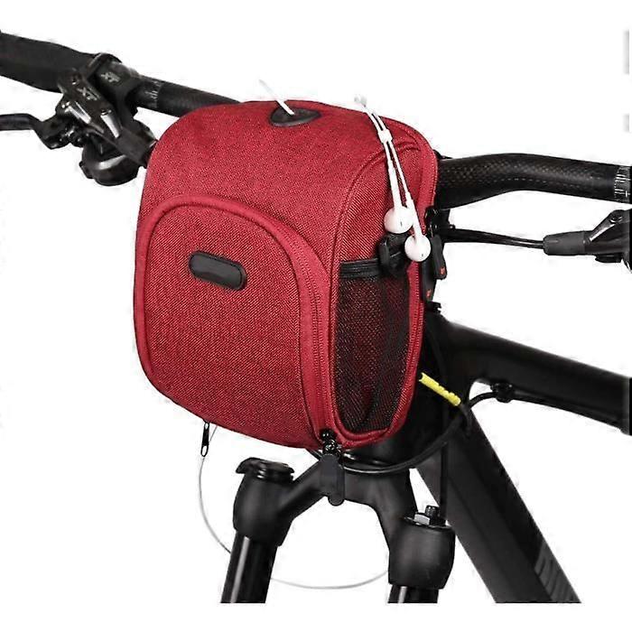 Bicycle Handlebar Bag - Unspecified - Red - Waterproof - 1680D Polyester - Multifunctional