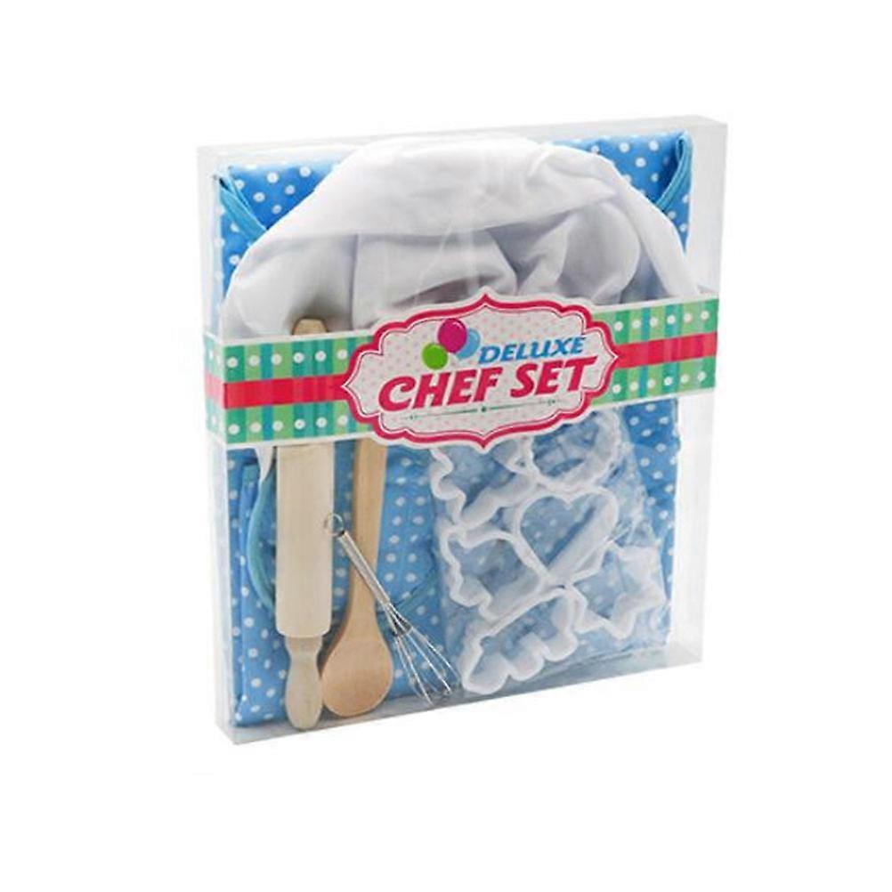 Kids Kitchenware Set Chef Cosplay Costume for Role Play 1Set Blue
