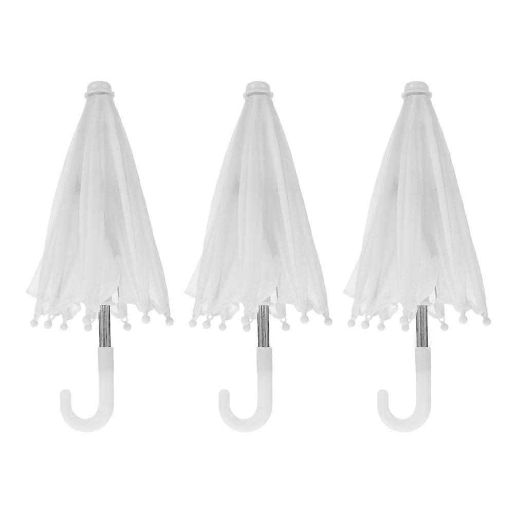 3Pcs Miniature Umbrellas For Girls Decorative Item Lightweight Compact Umbrella Models For Tiny House Decoration