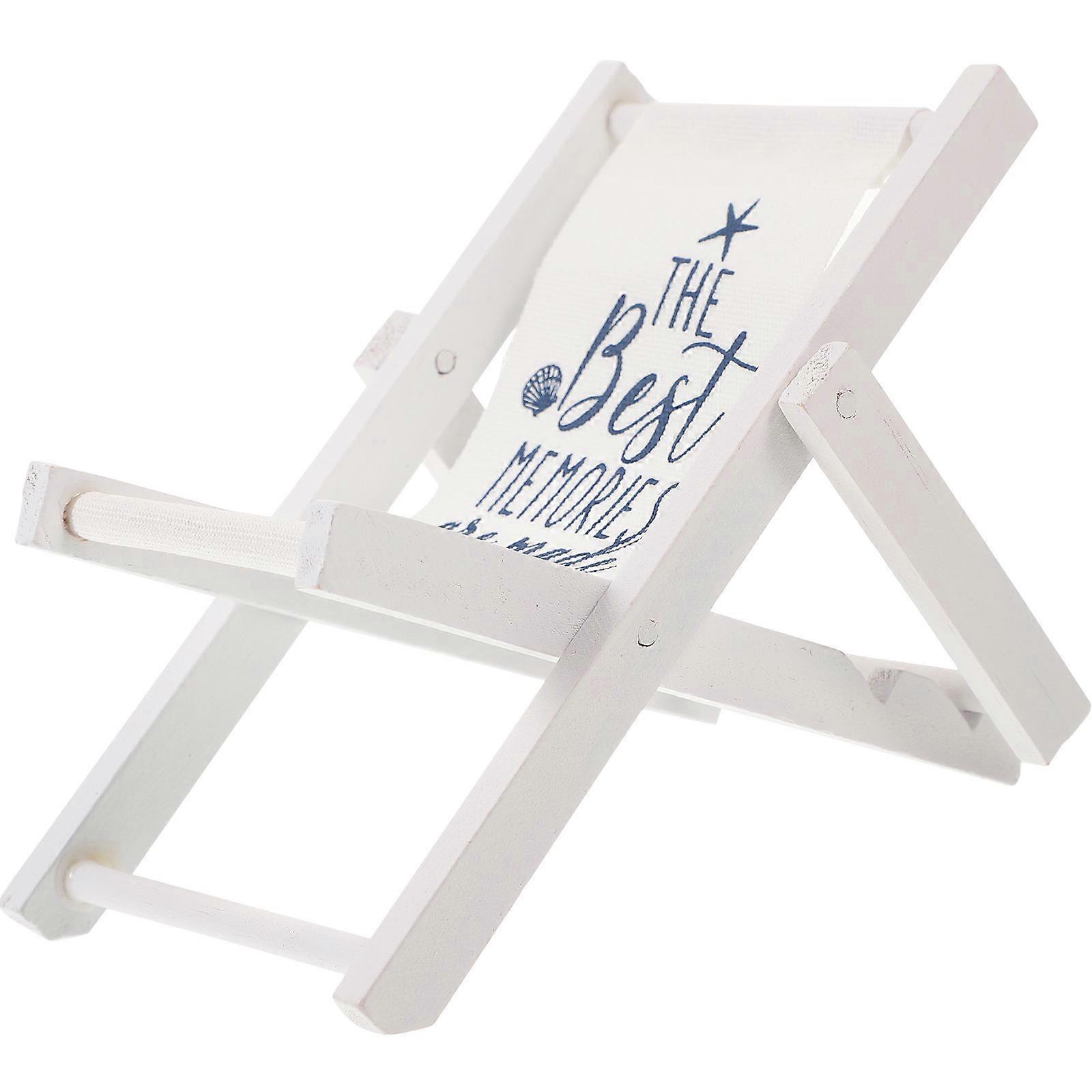 Mediterranean Style Mini Beach Chair Prop Tabletop Ornament 9x12x10cm Ideal For Home Atmosphere Enhancement 1Pcs
