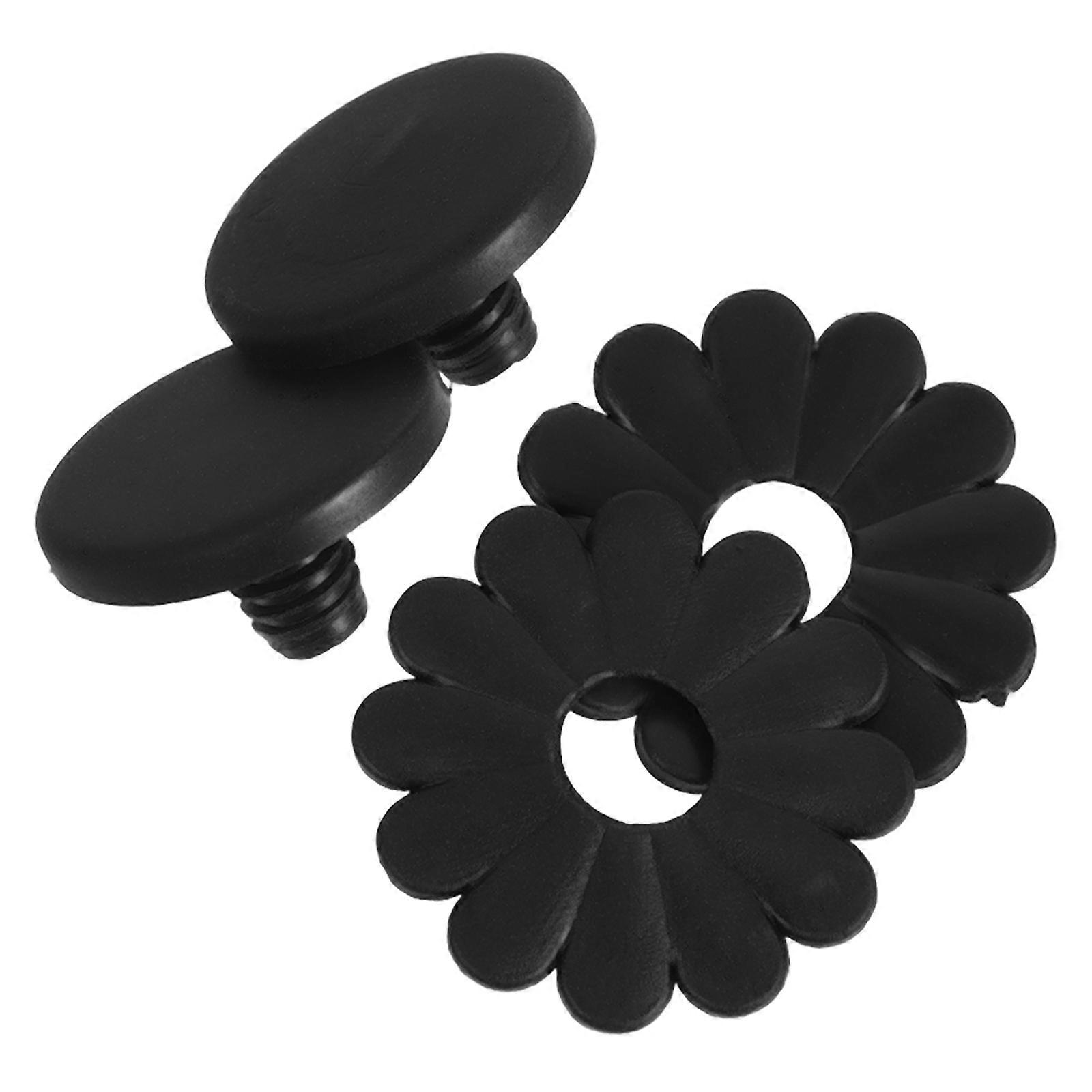 Black Umbrella Tip Caps Plastic Replacement for Repair with 3Sets Included