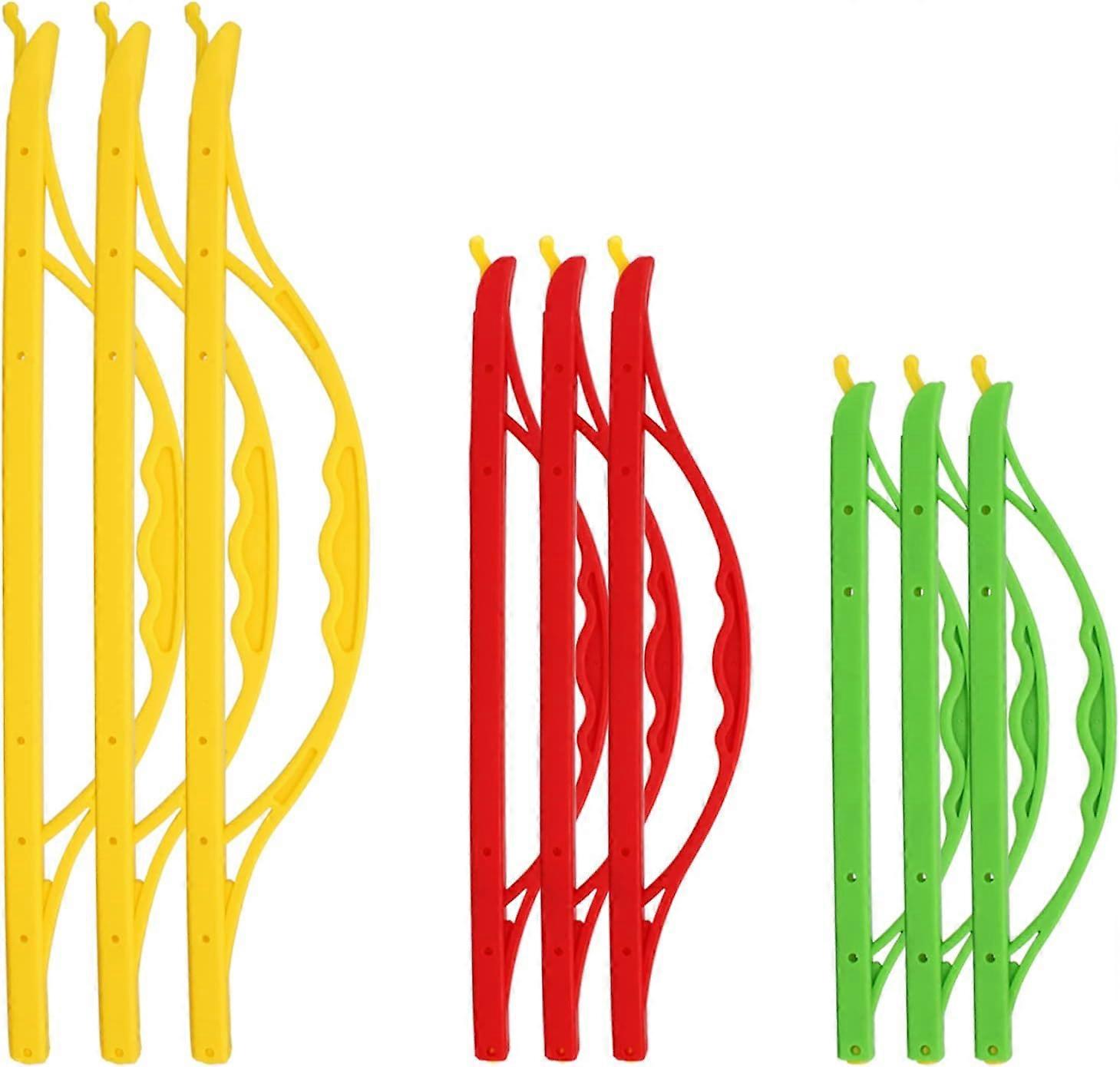 Handy Plastic Bag Sealer Stick, Portable Sealing Clips with Handle, Reusable Bag Clips, Pack of 9, Keep Your Food Fresh and Organized, 3(S)+3(M)+3(L)