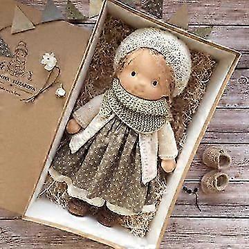 Handgjord Waldorfdocka – Virkad vintagestil, hantverksdocka i tyg