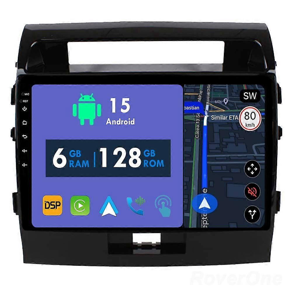 Car Radio 6G+128G CarPlay GPS Navigation Head Unit for Toyota Land Cruiser 11 200 2007 - 2015 Android Auto Bluetooth Stereo Touch Screen