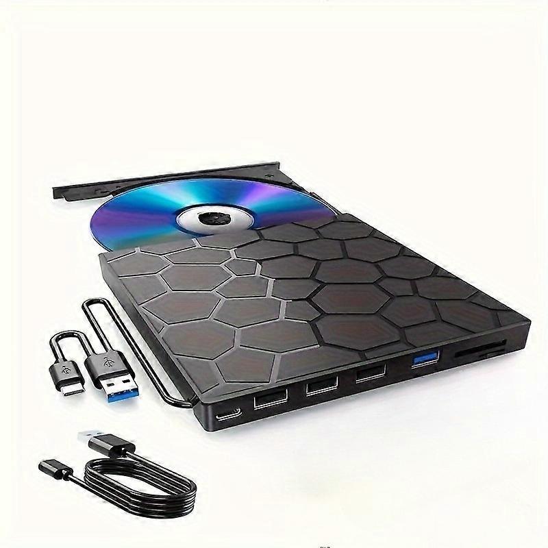 Ultra-Slim 8-in-1 Laptop External USB 3.0 External CD/DVD Drive Player and Burner