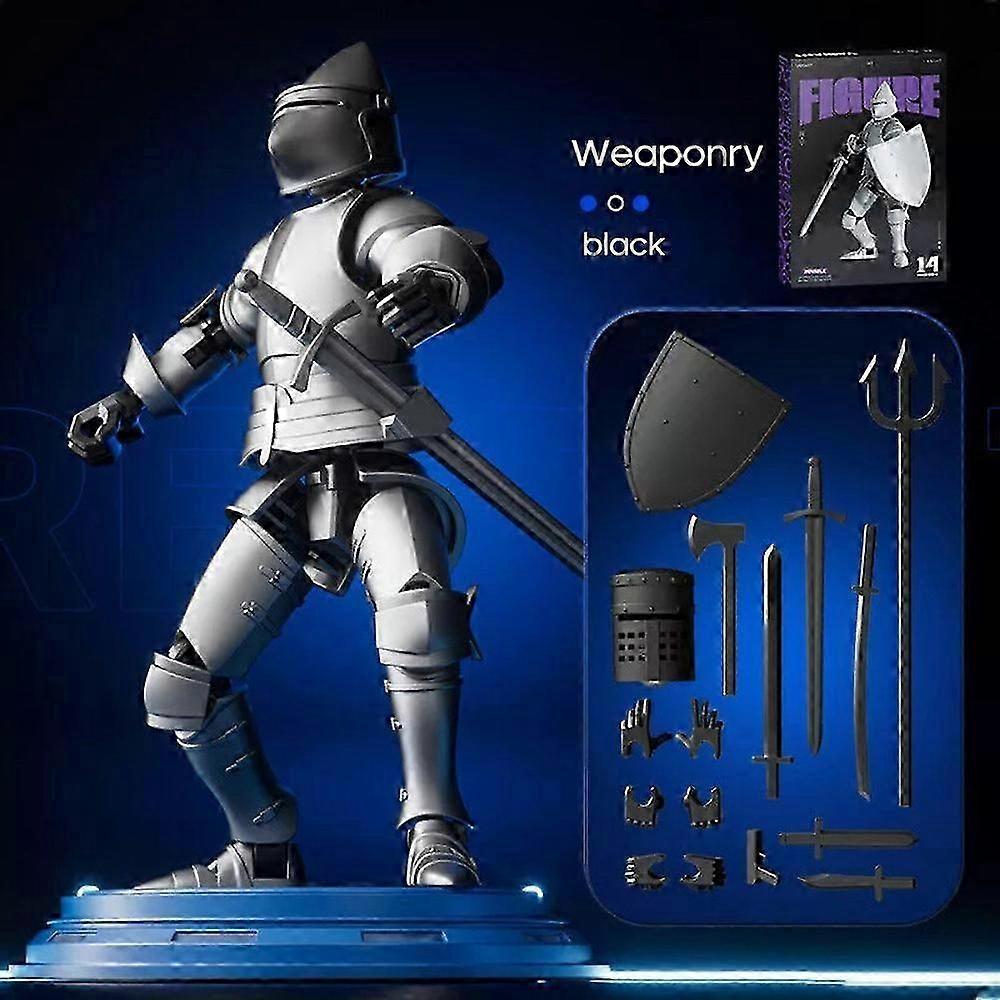 Utsökt 2024 Ny Dummy 13 Robot Actionfigur i Rustning, Magnetisk Medeltida Riddare Actionfigur