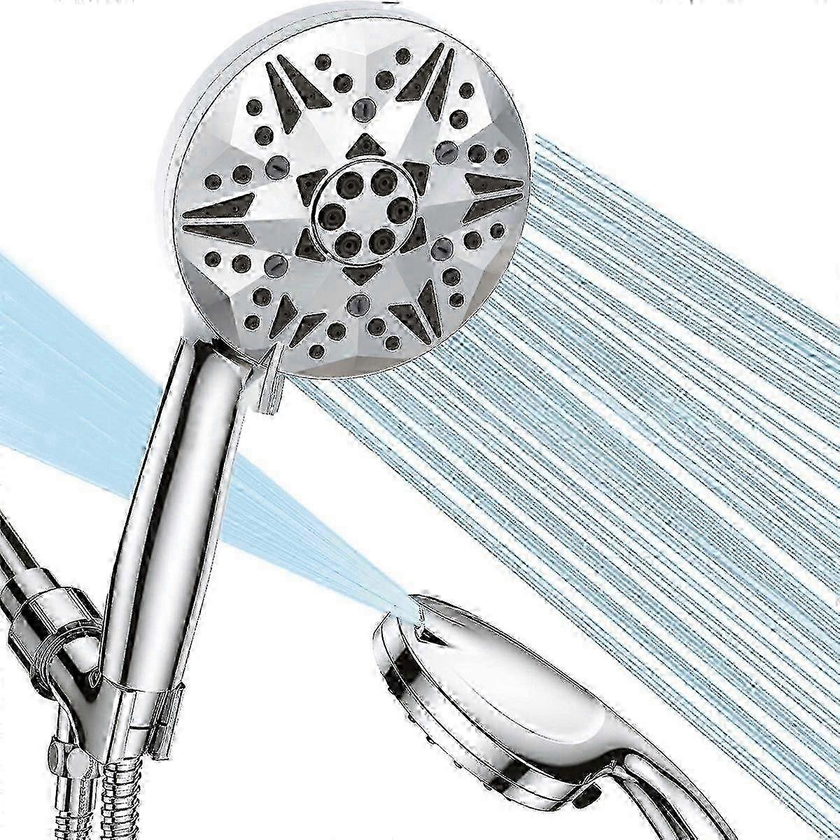High Pressure Handheld Shower with Filter, 8 Settings & 2 Wash Modes Shower Heads, 5 inch