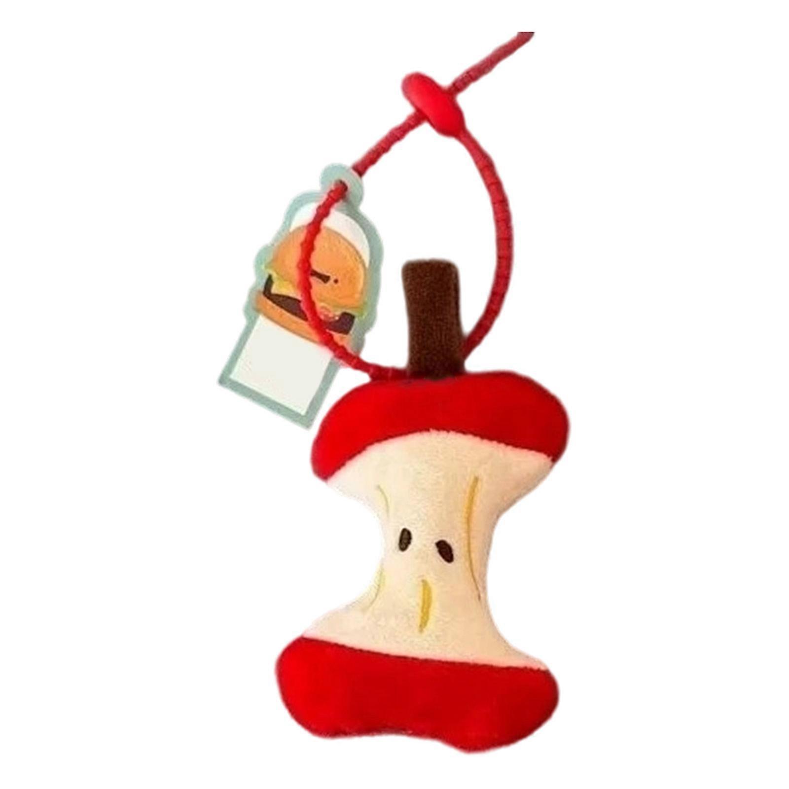 Soft Sturdy Plush Keychain Playful Fruit Core Design Compact Lightweight Multi Functional Decoration for Everyday Use Multicolor