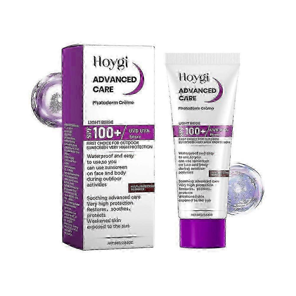 Sun Cream, SPF 100+ 80ml Sunblocker for Face and Body, Soothing Non-Greasy