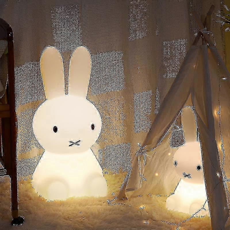 Bedside lamp for kids, LED rabbit night light with cute and colorful illumination