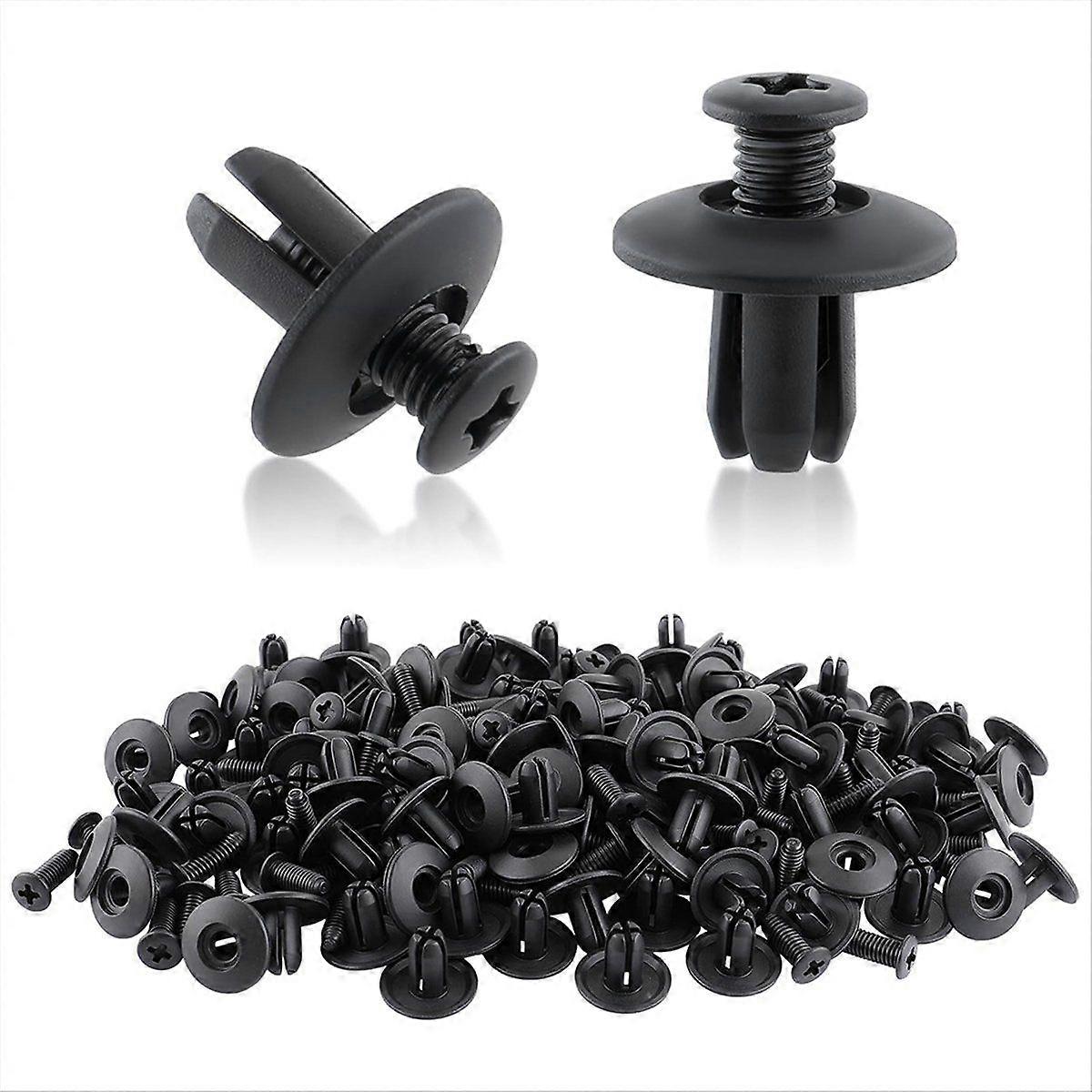 100pcs Nylon Expansion Rivets Liner Door Trim Panel Bumper Shield Retainer Fastener Rivet Push Type