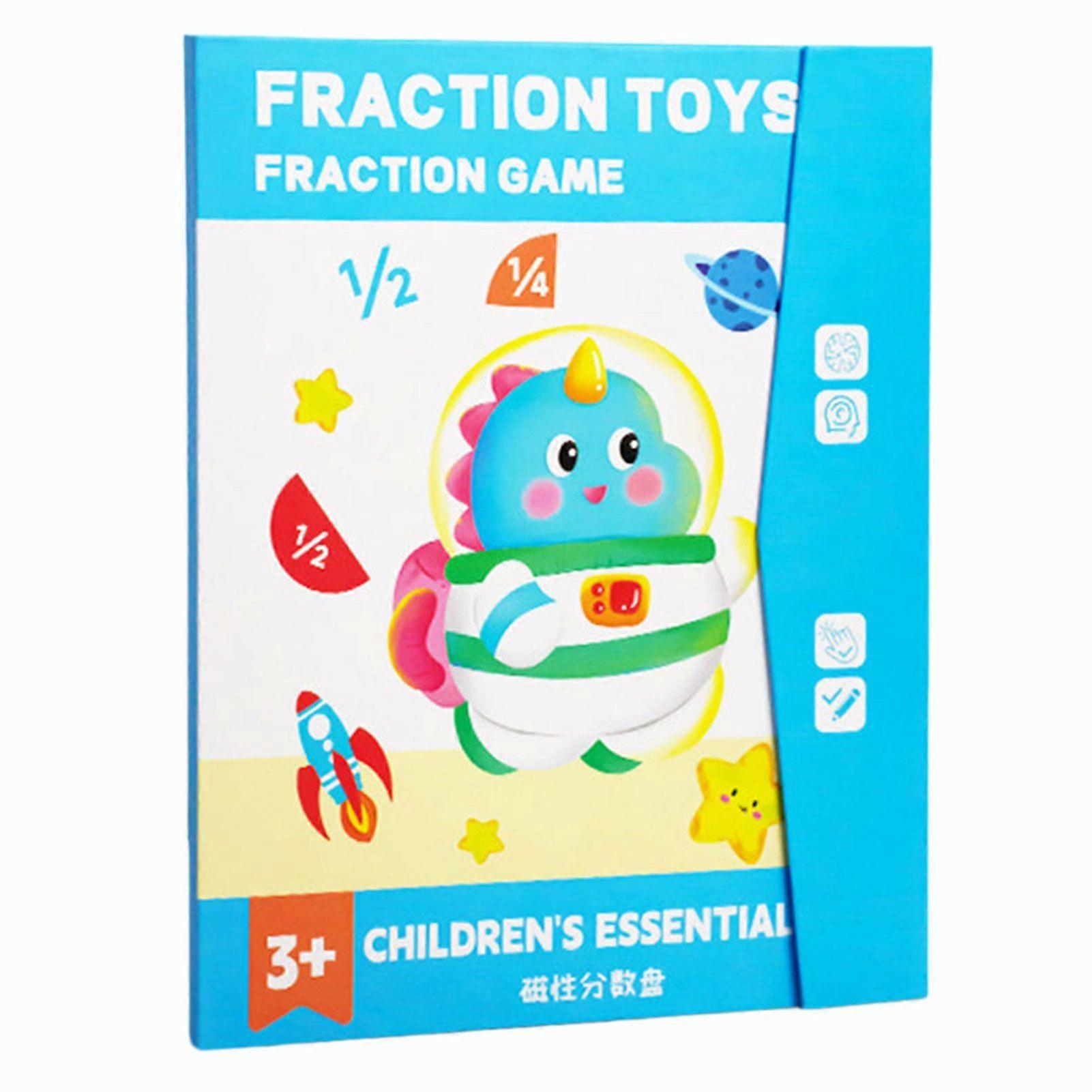 Magnetic Fraction Demonstration Book for Kids Interactive Visual Learning Kit for Classroom Homeschool Math