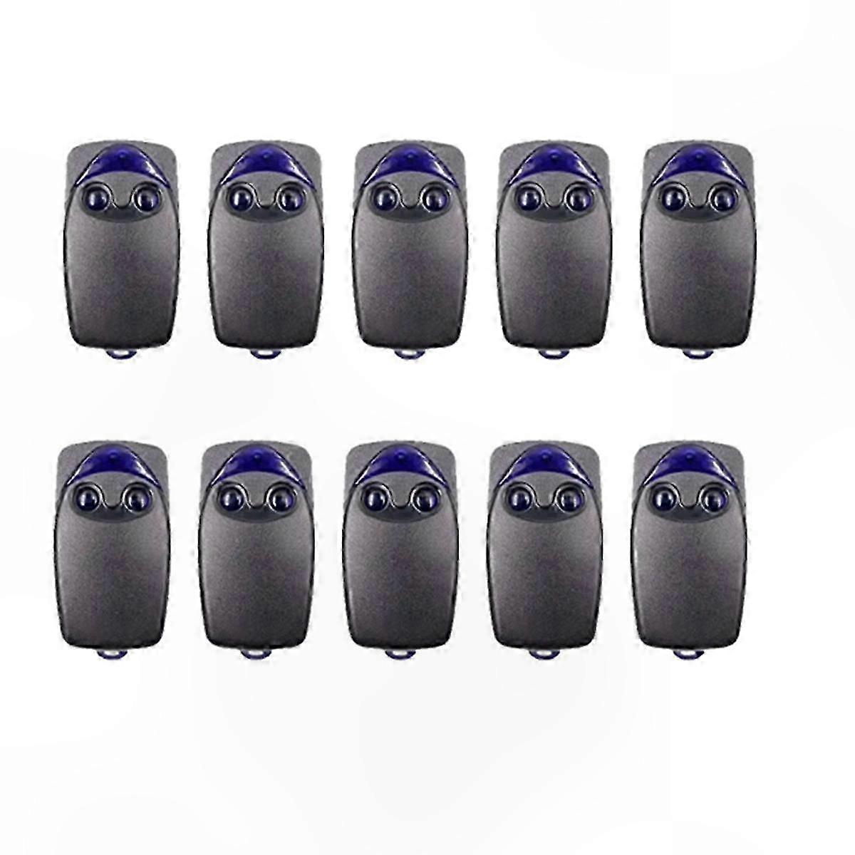 10 Pcs FLO2RS 433MHz Garage Door Remote Opener, 2-Button Rolling Code Handheld Transmitter