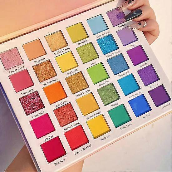 Practical Safe Sweat-proof Portable 30-color Pearly Matte Glitter Eyeshadow Rainbow Palette for Women Eye Shadow
