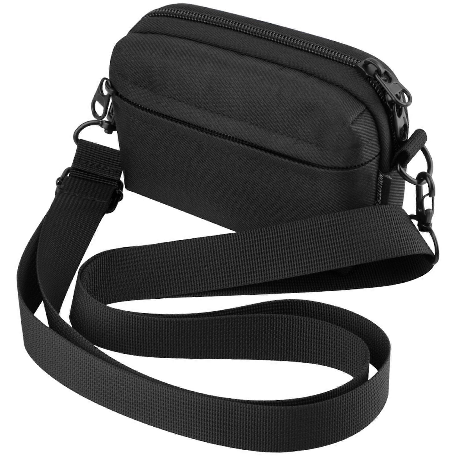 Small Camera Holder Padded Inside Adjustable Crossbody Band Two Storage Sections Nylon Texture for Various Cameras Multicolor