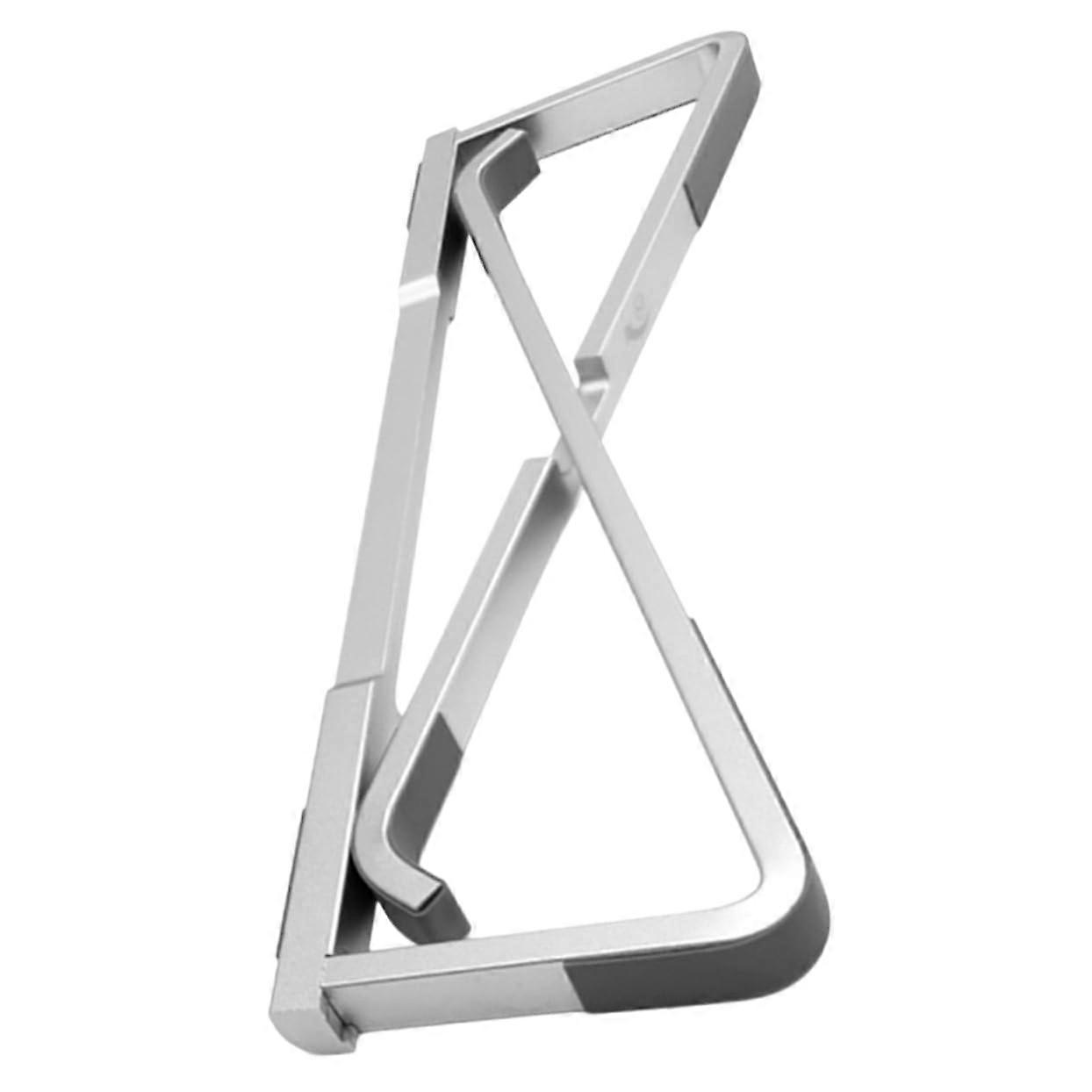 Aluminum Laptop Stand with Non Slip Pads Ergonomic Adjustable Riser for Desk Office Notebook Airflow Silver